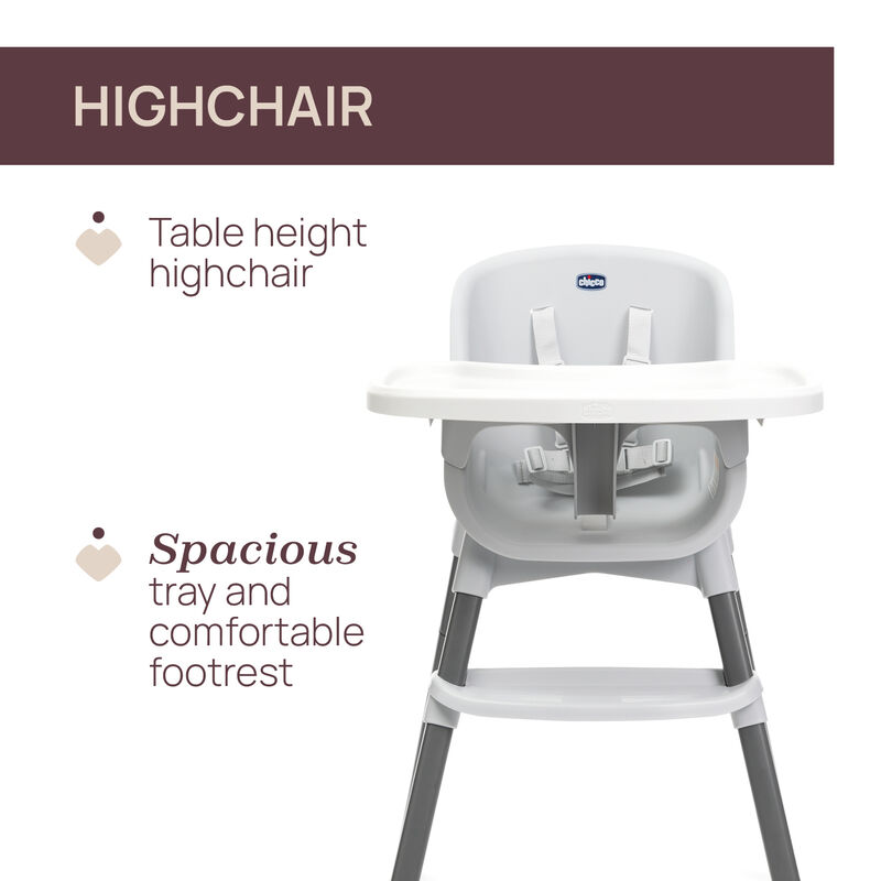 Zest Highchair Moon Grey image number 1